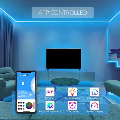 Musik Ip65 APP-Haus führte hellen Streifen flexible wasserdichte Luces Rgb 5050 Ausrüstungen