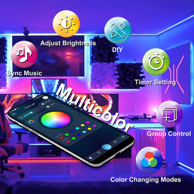 6 zu 36V 15M 5050 Musik-Licht-Licht-Musik-Synchronisierungs-Farbändern RGB Smart LED flexibel