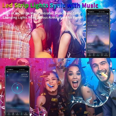Flexibles Neonlicht der intelligente solide kontrollierte Musik-reagierendes geführtes Licht-Musik-Synchronisierungs-5050