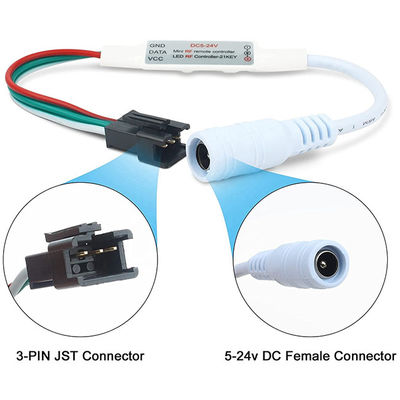 DC5 - Licht-Prüfer-For WS2811 WS2812B 24V Mini-21Key LED Traumfarbneonbeleuchtung