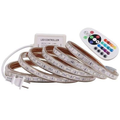 220V 60Led/M 5050, die Rgb Streifen 12v führte, imprägniern mit blauem Zahn-Prüfer