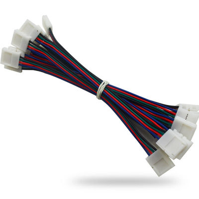 Geführte Streifen-Licht-Verbindungsstücke 4 Breite Pin 10mm führte zusätzlichen Solderless-Erweiterungs-Kabel-Draht