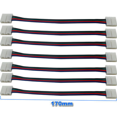Geführte Streifen-Licht-Verbindungsstücke 4 Breite Pin 10mm führte zusätzlichen Solderless-Erweiterungs-Kabel-Draht