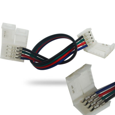 Geführte Streifen-Licht-Verbindungsstücke 4 Breite Pin 10mm führte zusätzlichen Solderless-Erweiterungs-Kabel-Draht