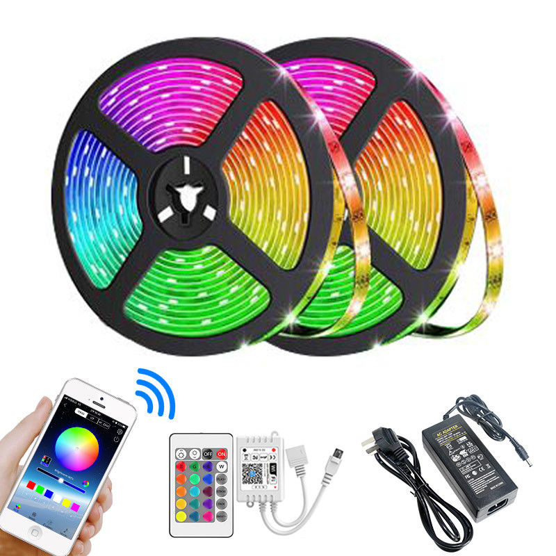 Intelligente Musik-Synchronisierung flexibler Rgb CRESTIN 16.4ft RGB führte Neonbeleuchtungs-WiFi APP