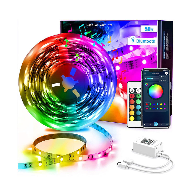 6 zu 36V 15M 5050 Musik-Licht-Licht-Musik-Synchronisierungs-Farbändern RGB Smart LED flexibel