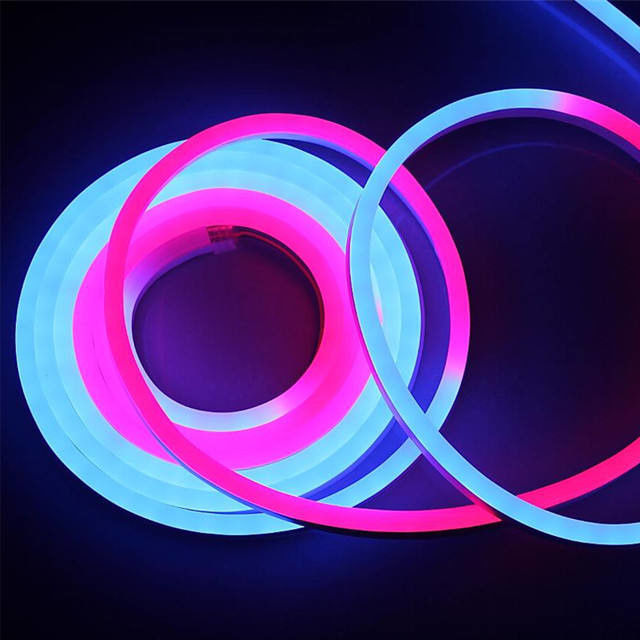 Geführte Digital Neon-Sign24V RGB SMD5050 60leds/M Outdoor Wall Mounted führten Lichter IP67