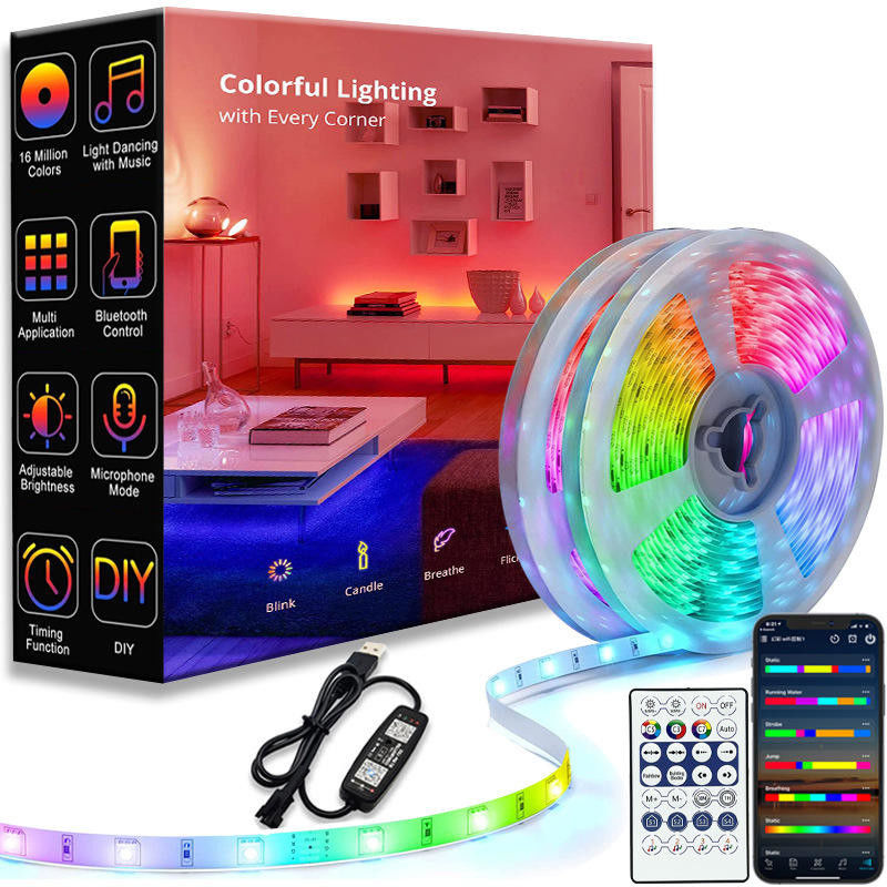 Neonbeleuchtung APP Wifi 5V Smart LED 5050 SMD RGB für die Urlaubsparty ferngesteuert